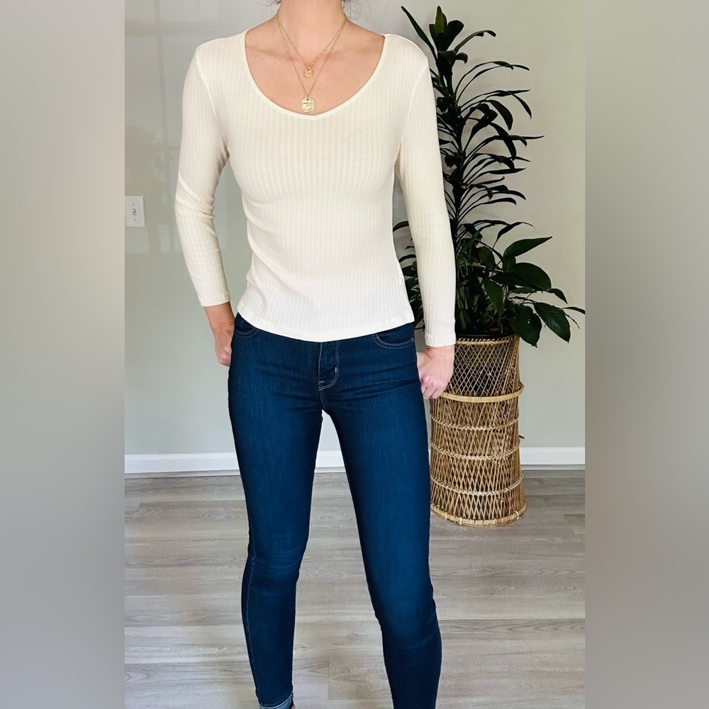 Long sleeve off white / cream shirt